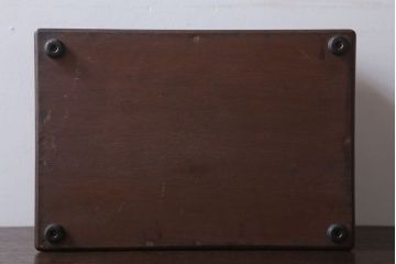 アンティーク雑貨　和製アンティーク　古い木製の小物収納箱(薬箱・木箱)(1)