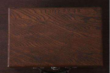 アンティーク雑貨　和製アンティーク　古い木製の小物収納箱(薬箱・木箱)(2)