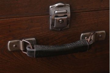 アンティーク雑貨　和製アンティーク　古い木製の小物収納箱(薬箱・木箱)(2)