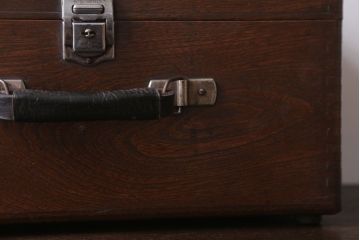 アンティーク雑貨　和製アンティーク　古い木製の小物収納箱(薬箱・木箱)(2)