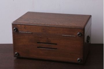 アンティーク雑貨　和製アンティーク　古い木製の小物収納箱(薬箱・木箱)(2)