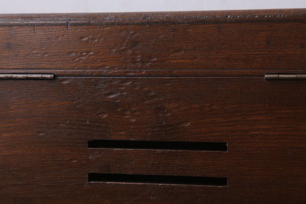 アンティーク雑貨　和製アンティーク　古い木製の小物収納箱(薬箱・木箱)(2)