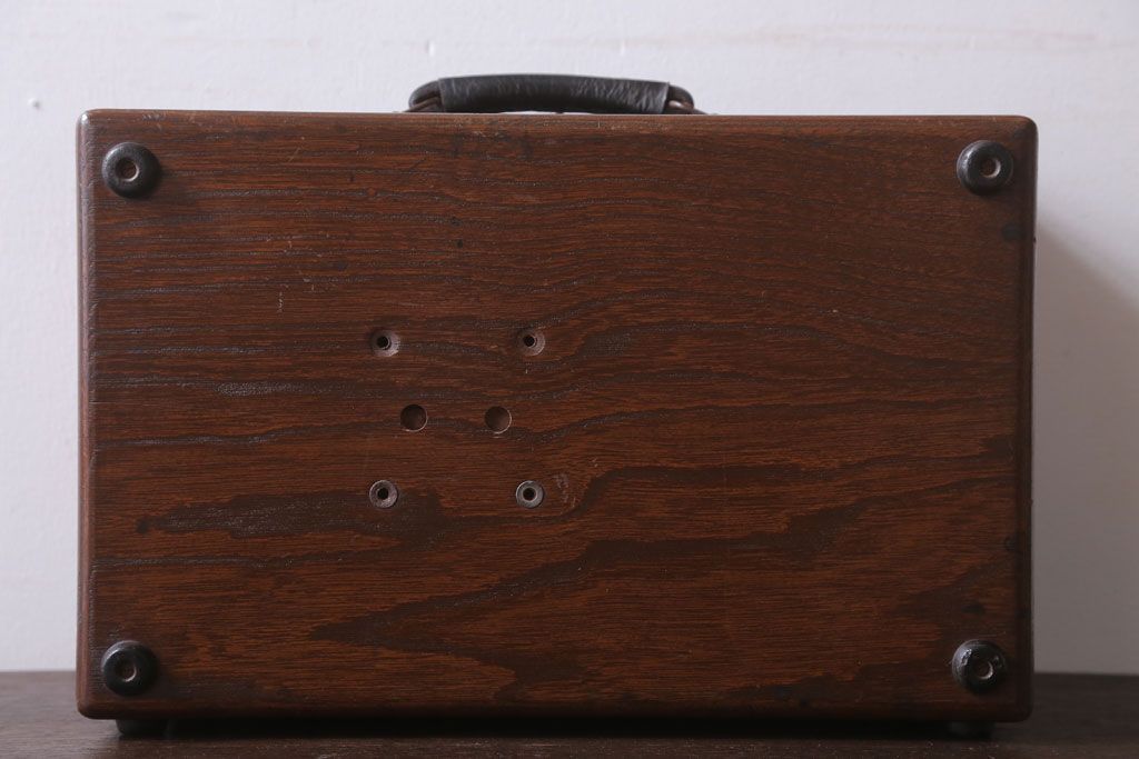 アンティーク雑貨　和製アンティーク　古い木製の小物収納箱(薬箱・木箱)(2)