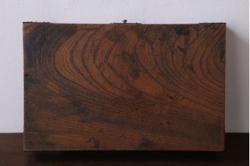 アンティーク雑貨　古民具・骨董　明治期　高級品!漆が美しい総欅材の二本松時代箱(収納箱・木箱)