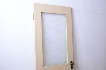 昭和レトロ　このはガラス入り!ビンテージペイントドア(扉)