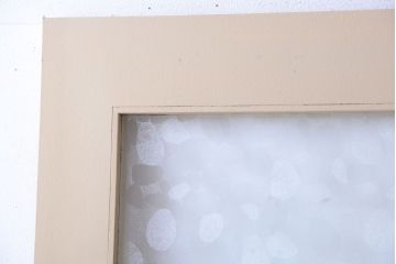 昭和レトロ　このはガラス入り!ビンテージペイントドア(扉)