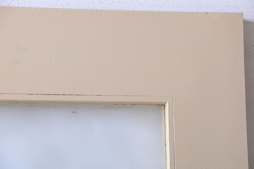 昭和レトロ　このはガラス入り!ビンテージペイントドア(扉)