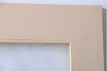 昭和レトロ　このはガラス入り!ビンテージペイントドア(扉)