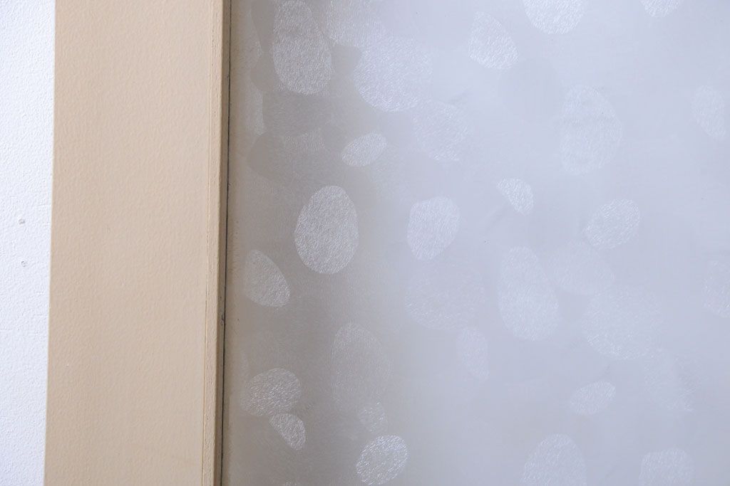 昭和レトロ　このはガラス入り!ビンテージペイントドア(扉)