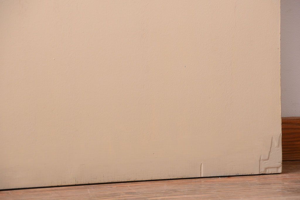 昭和レトロ　このはガラス入り!ビンテージペイントドア(扉)