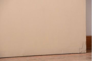 昭和レトロ　このはガラス入り!ビンテージペイントドア(扉)