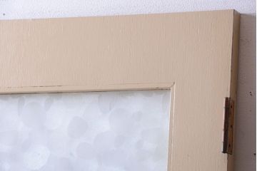 昭和レトロ　このはガラス入り!ビンテージペイントドア(扉)