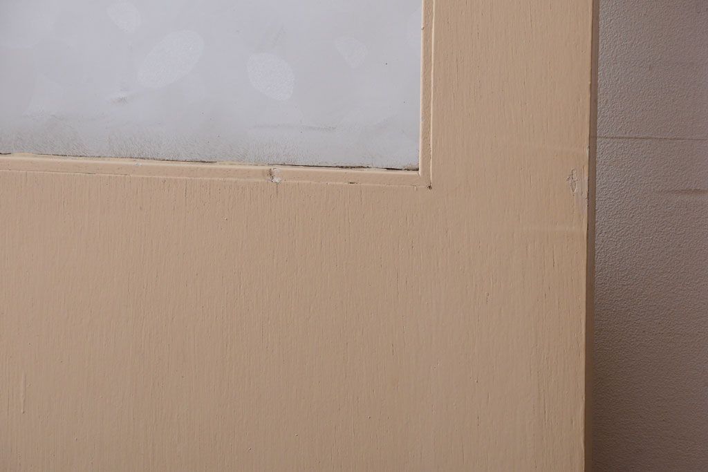 昭和レトロ　このはガラス入り!ビンテージペイントドア(扉)