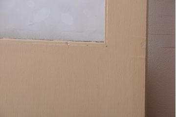 昭和レトロ　このはガラス入り!ビンテージペイントドア(扉)