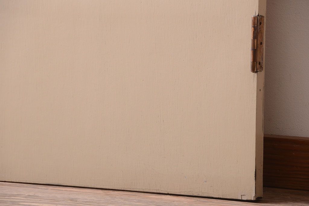 昭和レトロ　このはガラス入り!ビンテージペイントドア(扉)