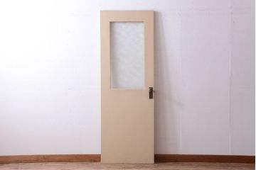 昭和レトロ　このはガラス入り!ビンテージペイントドア(扉)(2)