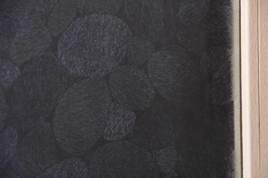 昭和レトロ　このはガラス入り!ビンテージペイントドア(扉)(2)