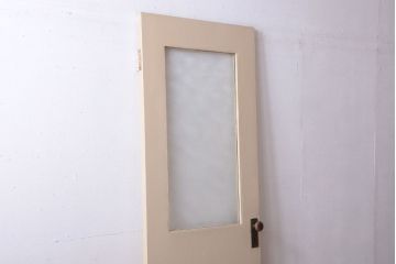 昭和レトロ　このはガラス入り!ビンテージペイントドア(扉)(2)