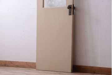 昭和レトロ　このはガラス入り!ビンテージペイントドア(扉)(2)
