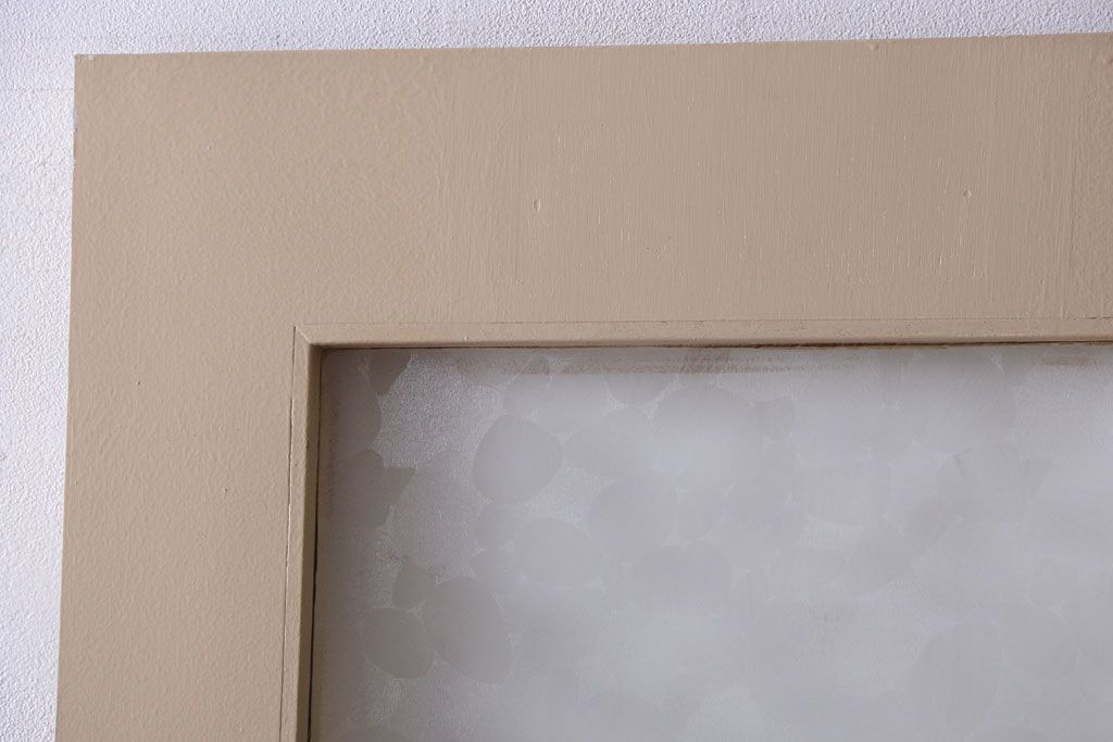 昭和レトロ　このはガラス入り!ビンテージペイントドア(扉)(2)