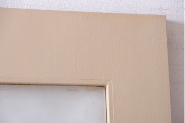 昭和レトロ　このはガラス入り!ビンテージペイントドア(扉)(2)