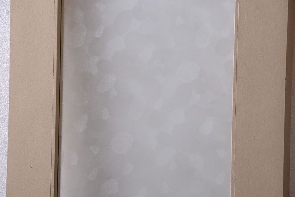 昭和レトロ　このはガラス入り!ビンテージペイントドア(扉)(2)