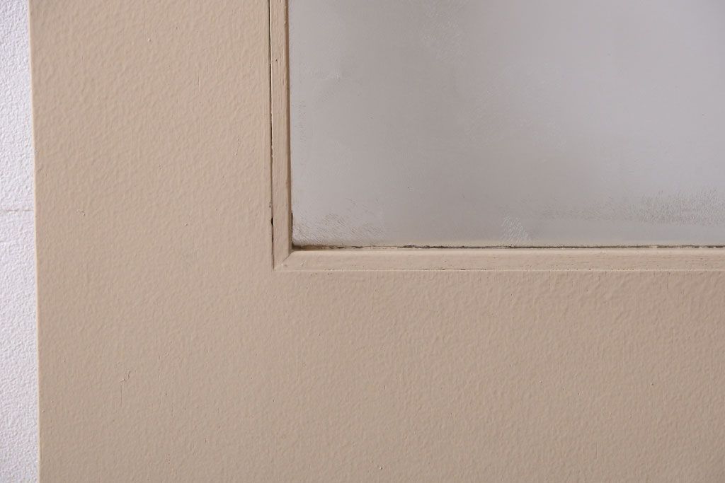 昭和レトロ　このはガラス入り!ビンテージペイントドア(扉)(2)