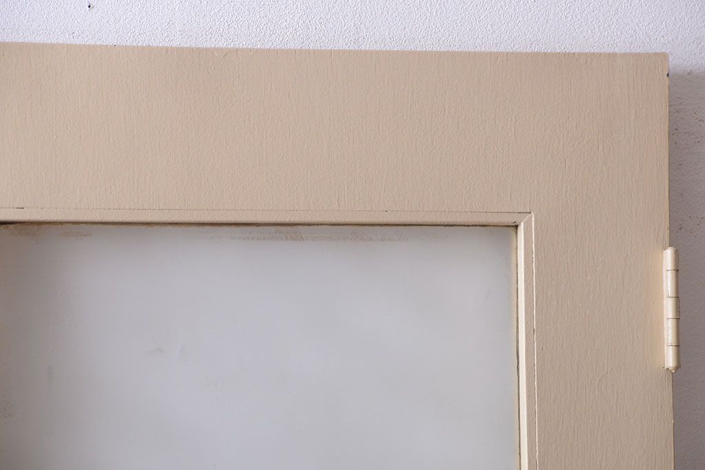 昭和レトロ　このはガラス入り!ビンテージペイントドア(扉)(2)