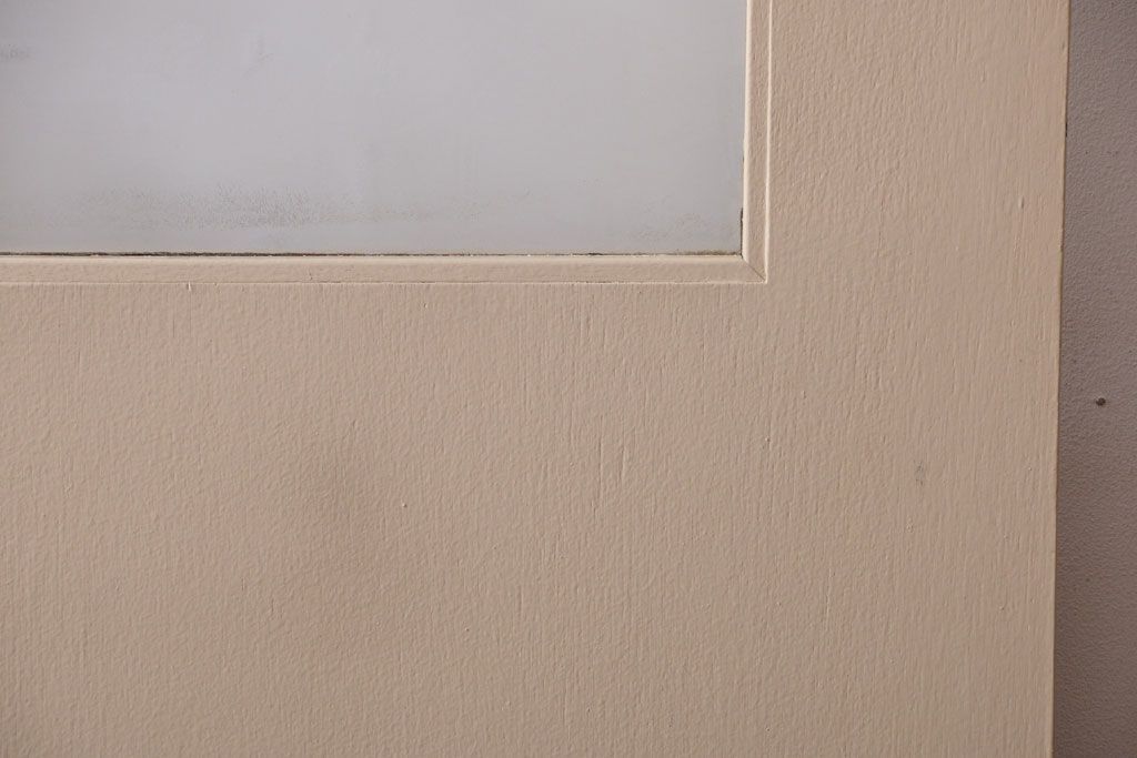 昭和レトロ　このはガラス入り!ビンテージペイントドア(扉)(2)