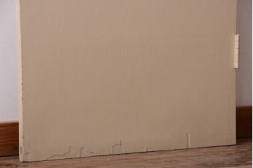 昭和レトロ　このはガラス入り!ビンテージペイントドア(扉)(2)