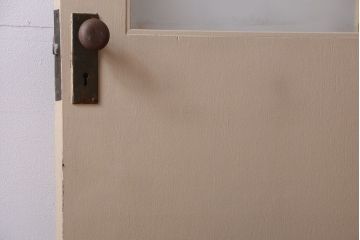 昭和レトロ　このはガラス入り!ビンテージペイントドア(扉)(2)