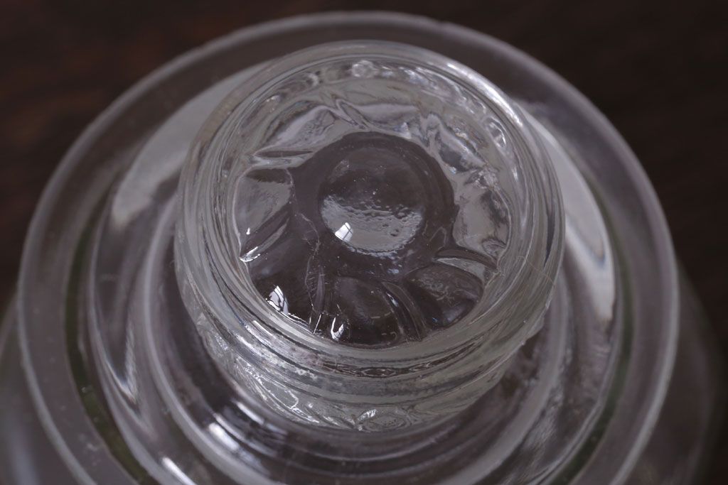 アンティーク雑貨　昭和レトロ　ガラス瓶2個セット(日本製)