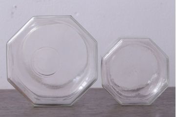 アンティーク雑貨　昭和レトロ　ガラス瓶2個セット(日本製)