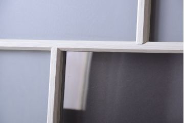 アンティーク　すりガラス入り!ホワイトペイントのガラス引き戸2枚セット