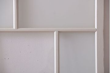 アンティーク　すりガラス入り!ホワイトペイントのガラス引き戸2枚セット