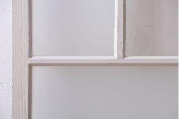 アンティーク　すりガラス入り!ホワイトペイントのガラス引き戸2枚セット