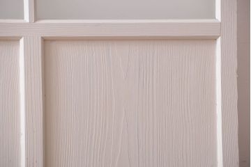 アンティーク　すりガラス入り!ホワイトペイントのガラス引き戸2枚セット