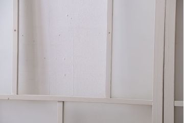 アンティーク　すりガラス入り!ホワイトペイントのガラス引き戸2枚セット