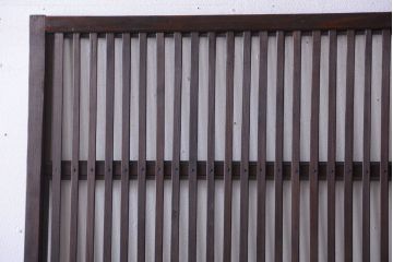 古民具・骨董　明治〜大正期　裏ガラス入り!アンティーク格子戸2枚セット