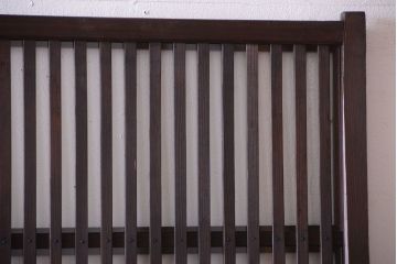 古民具・骨董　明治〜大正期　裏ガラス入り!アンティーク格子戸2枚セット
