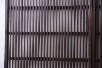 古民具・骨董　明治〜大正期　裏ガラス入り!アンティーク格子戸2枚セット