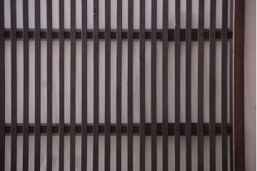 古民具・骨董　明治〜大正期　裏ガラス入り!アンティーク格子戸2枚セット