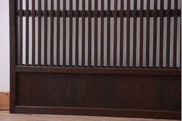 古民具・骨董　明治〜大正期　裏ガラス入り!アンティーク格子戸2枚セット