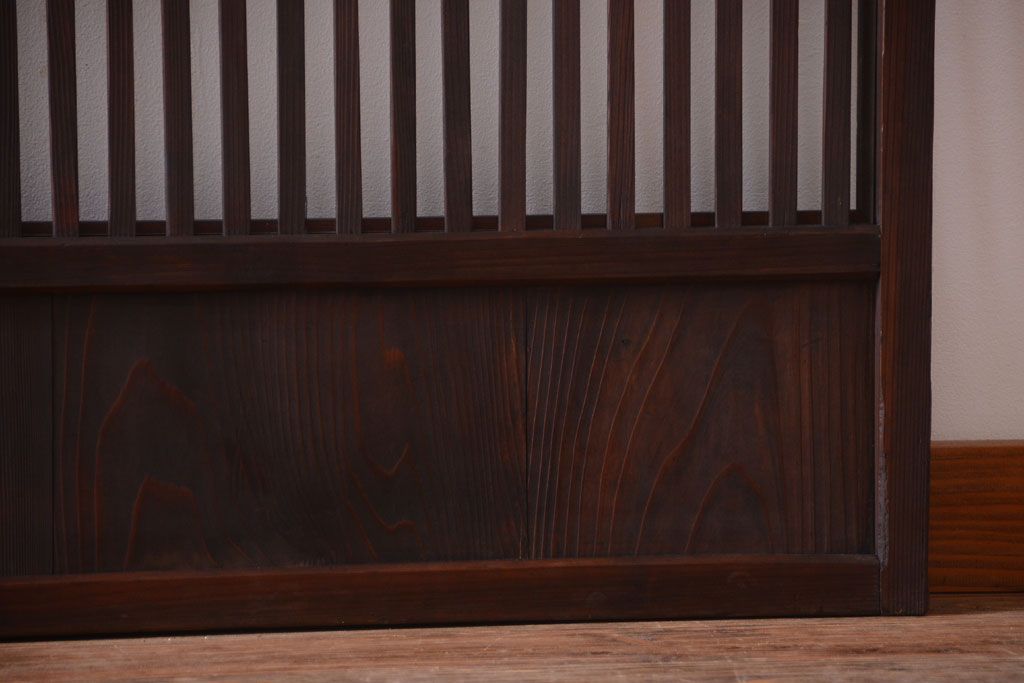 古民具・骨董　明治〜大正期　裏ガラス入り!アンティーク格子戸2枚セット