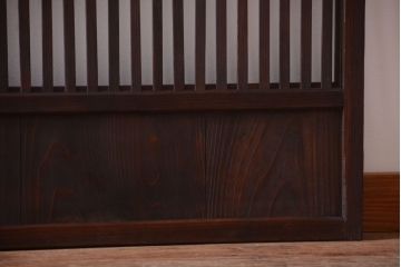 古民具・骨董　明治〜大正期　裏ガラス入り!アンティーク格子戸2枚セット