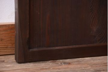 古民具・骨董　明治〜大正期　裏ガラス入り!アンティーク格子戸2枚セット