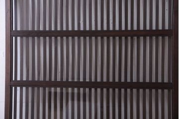 古民具・骨董　明治〜大正期　裏ガラス入り!アンティーク格子戸2枚セット