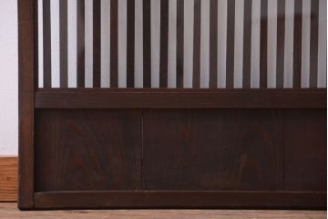 古民具・骨董　明治〜大正期　裏ガラス入り!アンティーク格子戸2枚セット