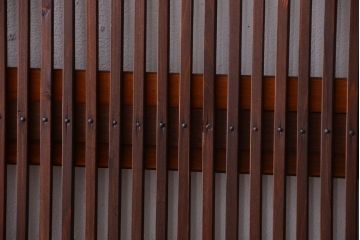 和製アンティーク　裏ガラス入り!すりガラス帯の格子戸4枚セット