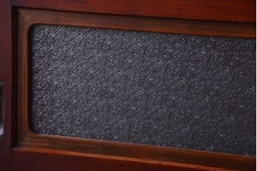 和製アンティーク　古いダイヤガラス帯の引き戸2枚セット(ガラス帯戸)